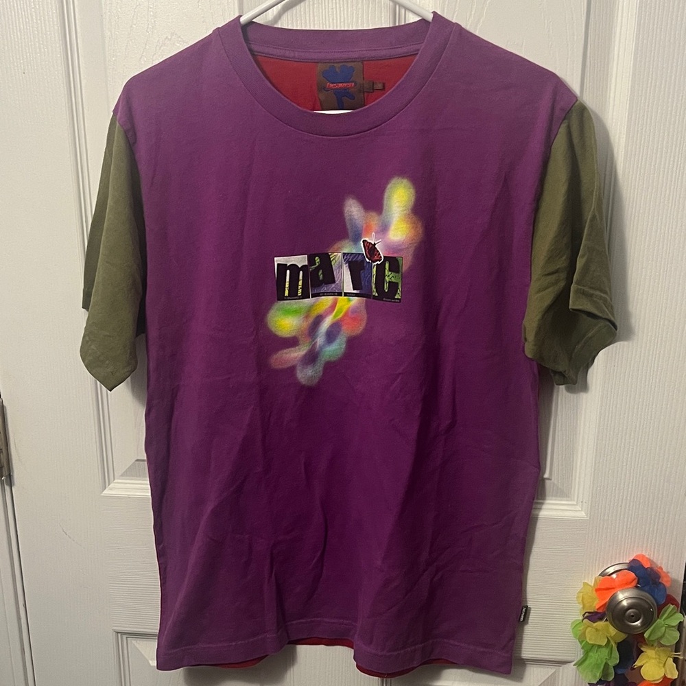 Marc Jacobs Purple and Olive Graphic Tee